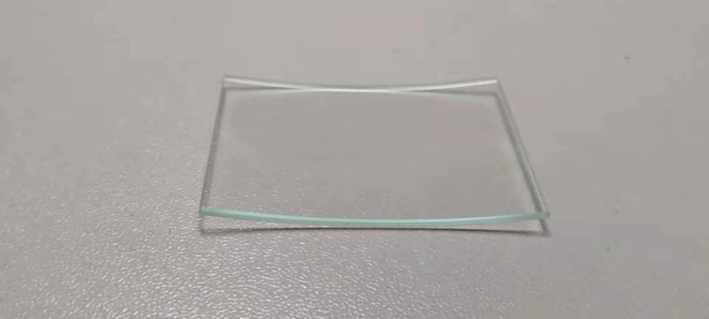 1.0mm 1.5mm Thickness Domed Rectangular Watch Crystal 30mm*40mm Curved Mineral Glass for Watchmakers