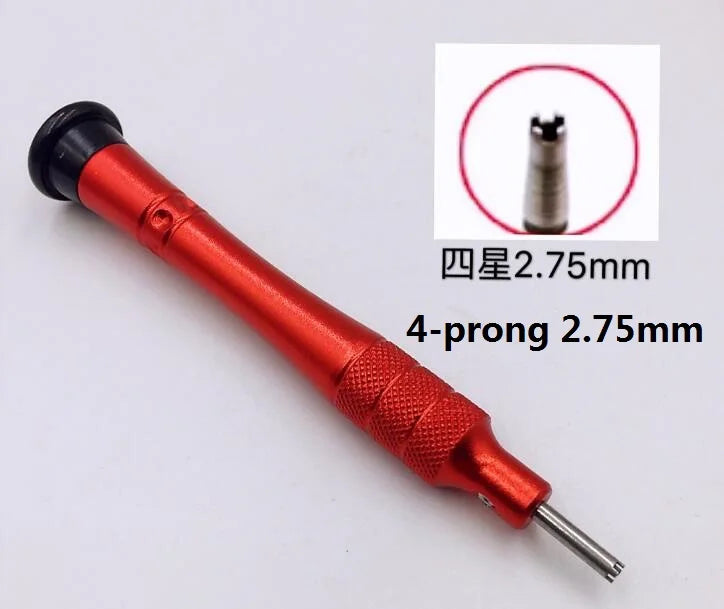 1 Piece Watch Repair Screwdriver with Four or Five Prongs Blade 2.35mm 2.75mm Size for Branded Wristwatches W5716