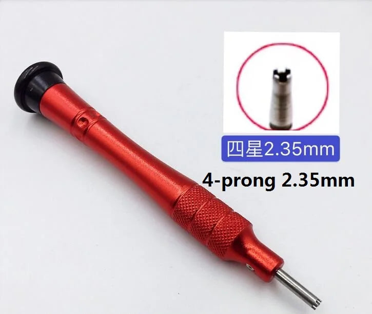 1 Piece Watch Repair Screwdriver with Four or Five Prongs Blade 2.35mm 2.75mm Size for Branded Wristwatches W5716