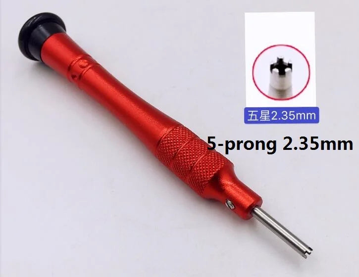 1 Piece Watch Repair Screwdriver with Four or Five Prongs Blade 2.35mm 2.75mm Size for Branded Wristwatches W5716
