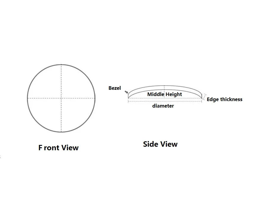 2.0mm Edge Thick Double Domed Watch Crystal Blue Hue Glass 39mm 39.5mm 40mm 40.5mm 41mm 41.5mm 42mm 42.5mm 43mm 43.5mm W1117
