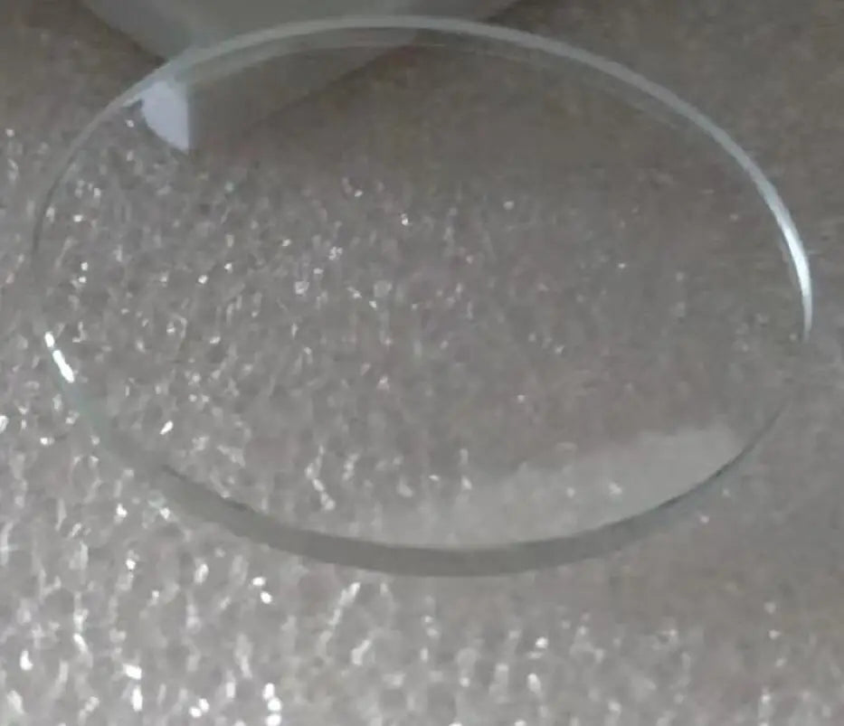 2.0mm Thick Flat Mineral Watch Crystal 30mm to 39.5mm Diameter Round Glass W2148