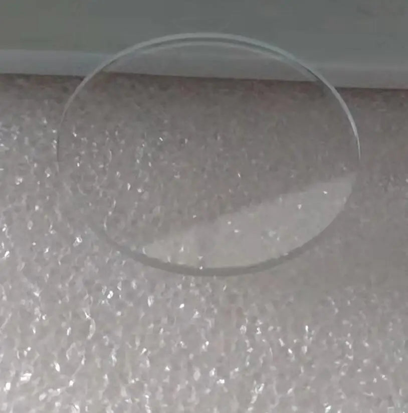 2.0mm Thick Flat Mineral Watch Crystal 30mm to 39.5mm Diameter Round Glass W2148