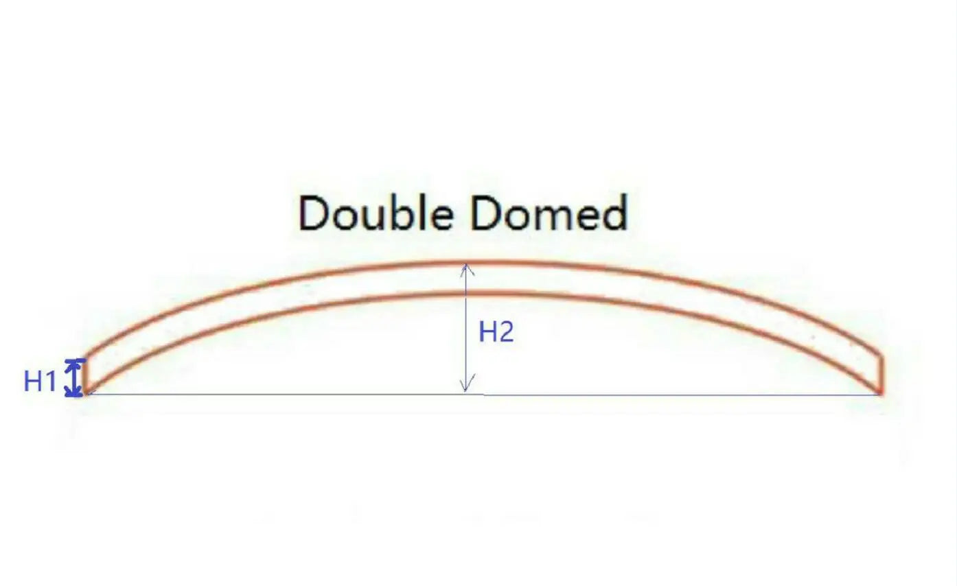 Double Domed 1.0mm to 1.2mm Edge Thick Sapphire Watch Crystal Round Concave Glass 17mm-26mm Diameter