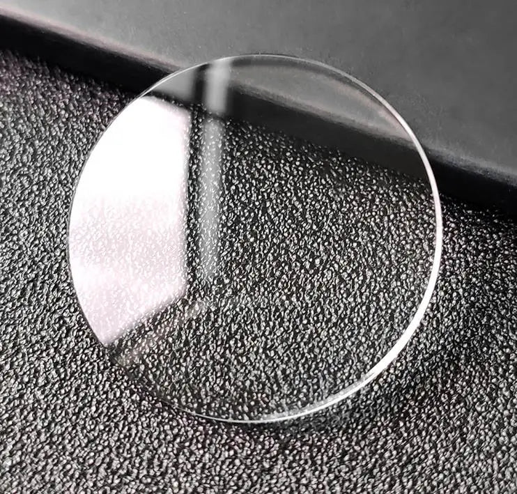 1.2mm Edge Thick Single Domed Watch Crystal 30mm to 39.5mm Clear Magnifying Round Convex Glass W8077