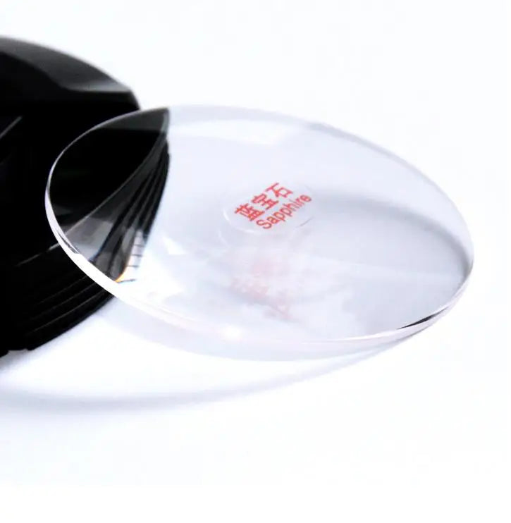 1.0mm-1.2mm Edge Thick Single Domed 20mm-29.5mm Sapphire Watch Crystal Clear Magnifying Round Convex Glass for Watchmakers W1041