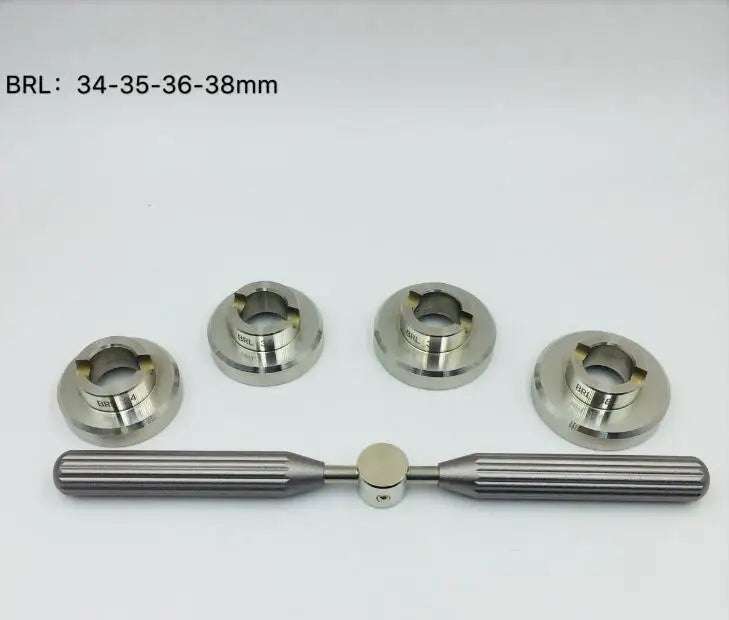 Set of Watch Case Back Opener Die No.34 35 36 38 Stainless Steel Cover Remover Tool for Br W8795