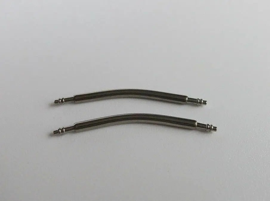 1.5mm Thick Curved Double Shoulder Steel Watch Spring Bar 10mm to 26mm for Leather Strap
