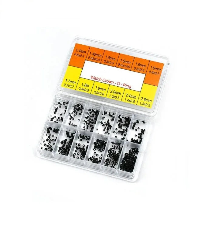 12 Popular Sizes Waterproof Watch Crown Gasket Rubber O Ring 0.5mm to 1.8mm W5584