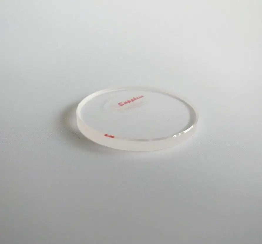 3.0mm Thick Flat Sapphire Watch Crystal 34mm to 43mm Diameter Glass for Watchmakers