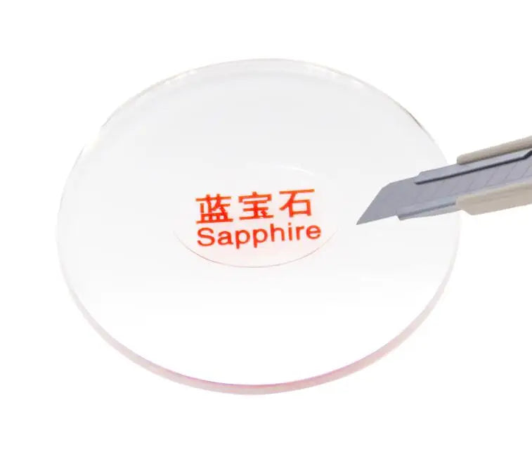 2.0mm Thick Flat Sapphire Watch Crystal 20mm to 29.5mm Diameter Round Glass Replacement W3207