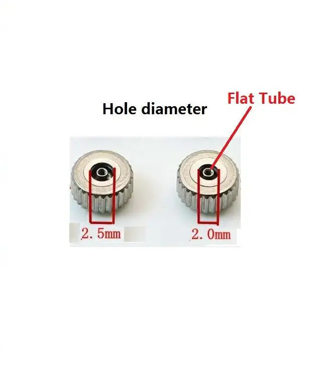 1 Piece Silver Color Watch Crown 3.5mm 4mm 4.5mm 5mm 5.5mm 6mm 6.5mm 7mm Head Diameter with Flat Tube for Watch Repair W1849