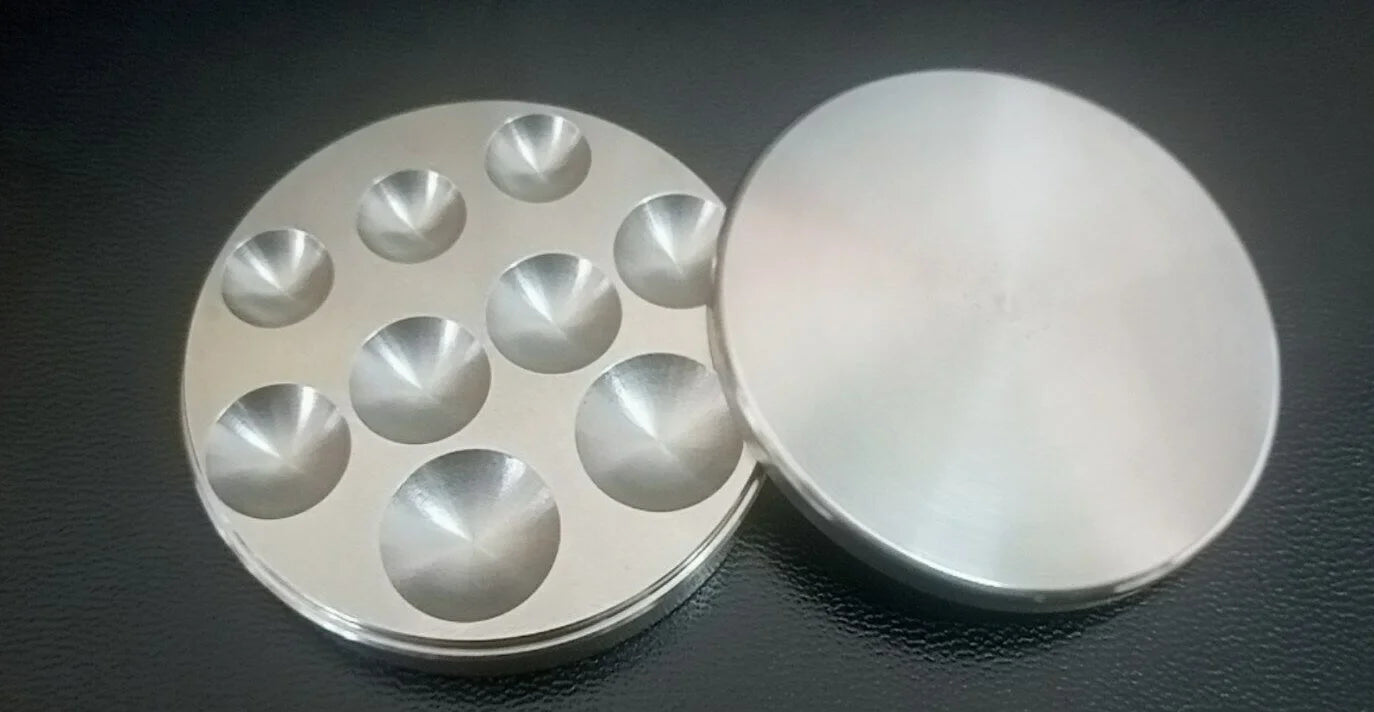 Stainless Steel Watch Oil Grease Holder Benzine Cup with 9 Dip Containers for Watchmakers W8079