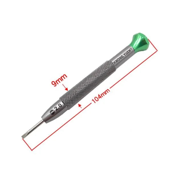 Set of 10PCS Swivel Head Knurled Handle Watch Repair Screwdriver Flat Blade 0.6mm-3.0mm Size for Watchmakers W0709