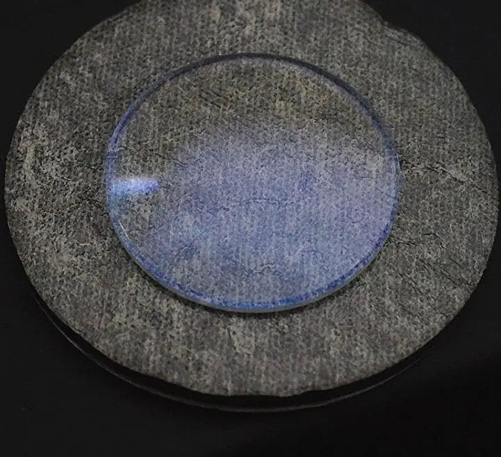 1.2mm Edge Thick Double Domed Mineral Watch Crystal with Blue Hue Round Glass 28mm to 37.5mm W1127