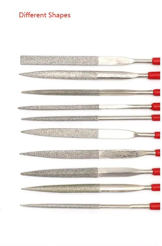 6.25 Inch Jewelry Files Diamond File Set of 10 Pieces for Watch Repair W3140