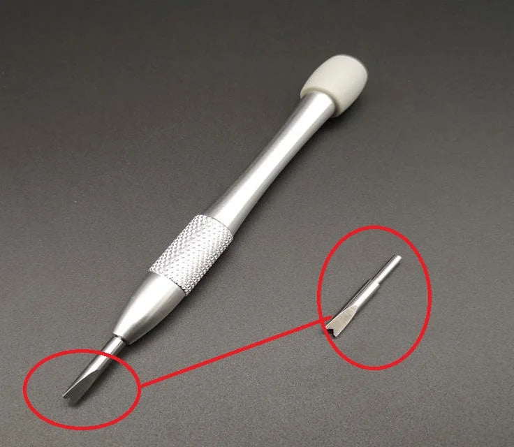 Screwdriver with V Fork Blade for Removing Leather Watch Strap W7596
