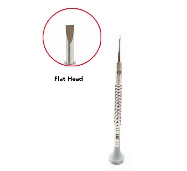W1180 Set of 6pcs Ball Bearing Watch Repair Screwdriver 0.8mm 1.0mm 1.2mm 1.4mm 1.6mm 2.0mm Flat Head Blades and Steel Handle