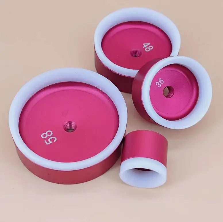 Set of 20pcs Red Alloy Watch Caseback Presser Die with Plastic Ring for Fitting Cover and Round Double Domed Crystal W4032
