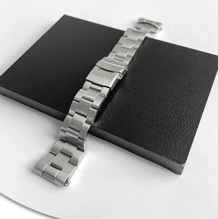 W1922 Stainless Steel Watch Band Strap with Double Click Butterfly Buckle Replacement Bracelet 22mm for SKX007 SKX171 SRPD51