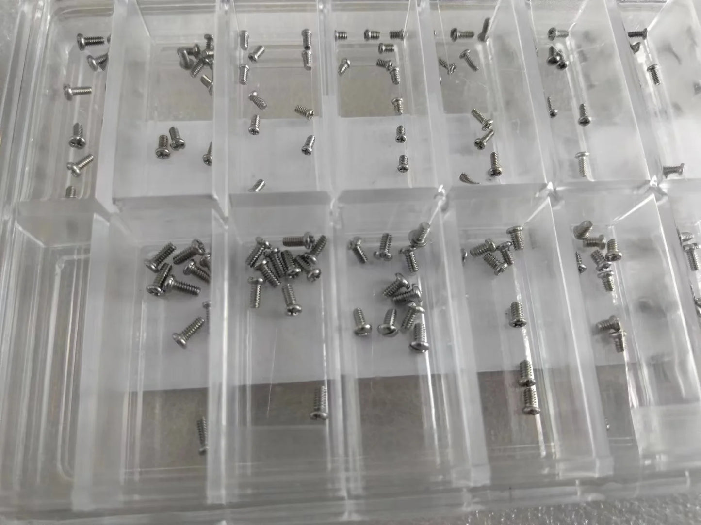 Assortment of 1.0mm 1.2mm 1.3mm 1.4mm Thread Diameter Watch Case Screw 1.4mm-2.5mm Head Countersunk Screws W4046