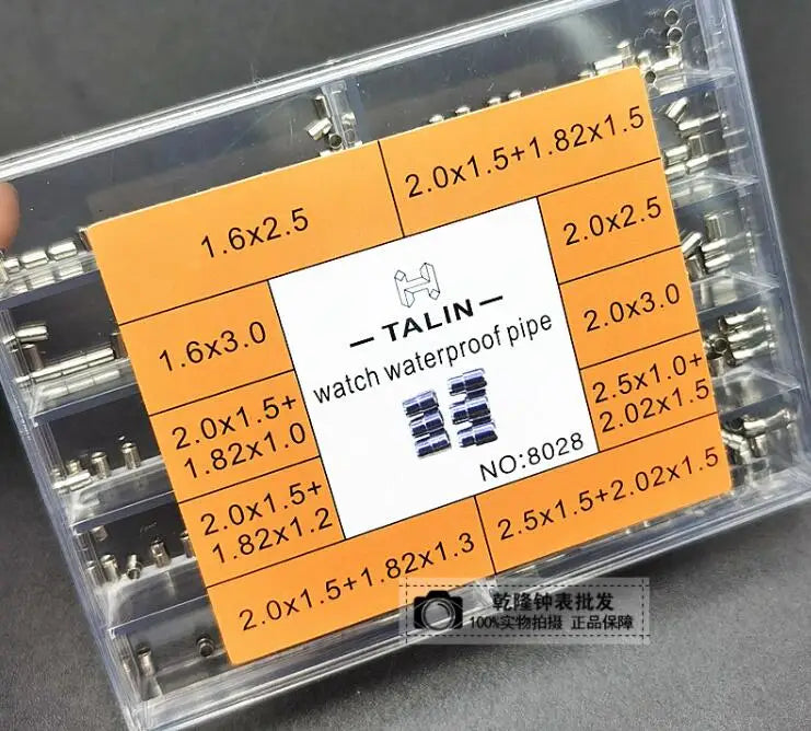 Waterproof Watch Case Tube Assortment of Crown Parts 10 Sizes for Watch Repair W4025