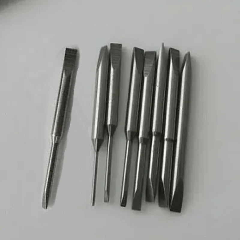W6415 Assorted 8PCS Flat Head Blades 0.6mm 0.8mm 1.0mm 1.2mm 1.4mm 1.6mm 1.8mm 2.0mm for Watch Repair Screwdriver