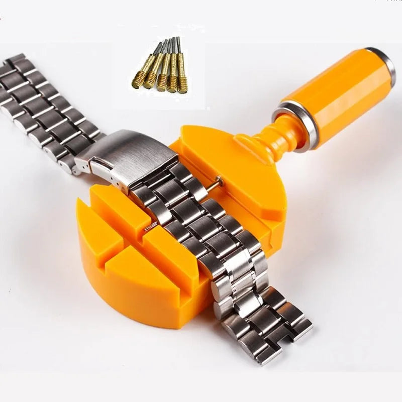 Watch Bracelet Link Pin Removal Tool Watch Band Adjustment Sizing Tool Wristwatch Straps Remover With 5pcs Reinforced Pins W2397