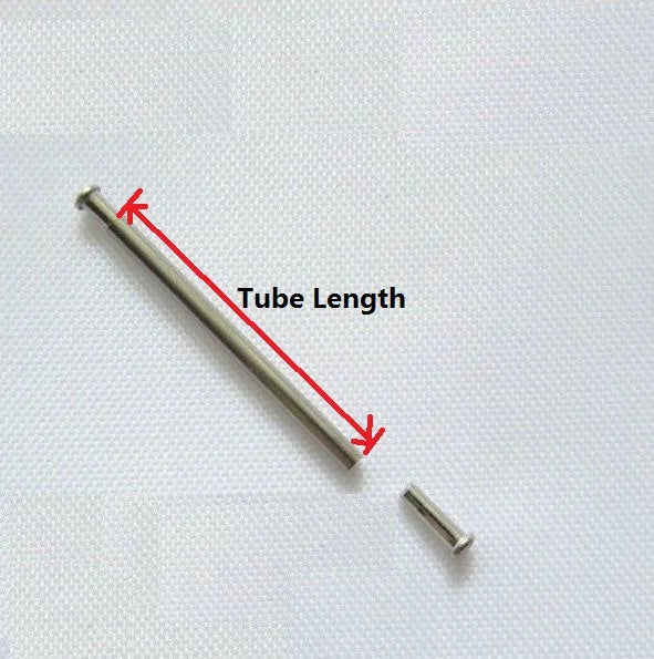 1.0mm Thick Tube with Friction Pin for Watch Bracelet Strap Buckle Clasp 8mm to 28mm W2686