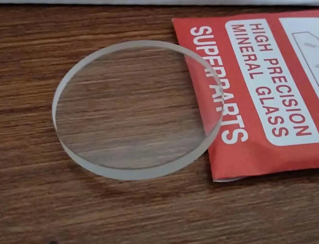 W1515 Mineral Watch Crystal 4.0mm Thick Flat Round Glass 25.5mm to 42mm Diameter