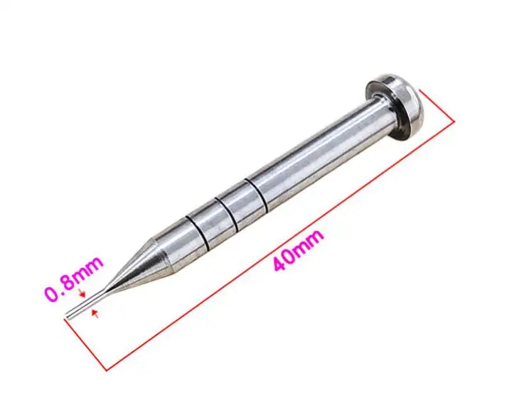 W1613 Set of 3pcs Premium Hard Stainless Steel Pin Punch 0.8mm for Removing Metal Watch Band Link Pin