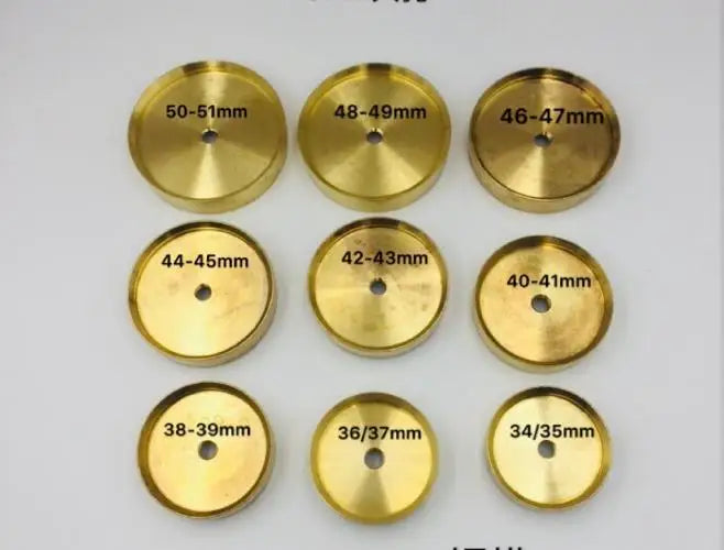 1 Piece Brass Watch Back Case Press Die 5mm Thread Hole 34mm to 51mm Diameter W3541