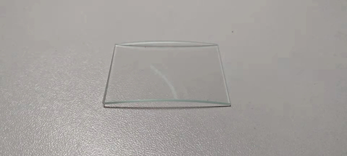 1.0mm 1.5mm Thickness Domed Rectangular Watch Crystal 30mm*40mm Curved Mineral Glass for Watchmakers