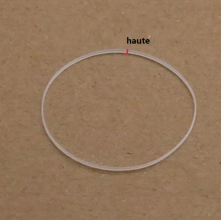 0.6mm Height Waterproof I-ring Plastic Gasket 16mm to 25.5mm for Watch Crystal Glass W4213