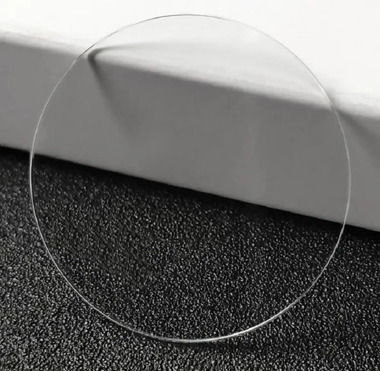 0.8mm Thick Flat Mineral Watch Crystal 26mm-34.5mm Diameter Super Thin Round Watch Glass W1706