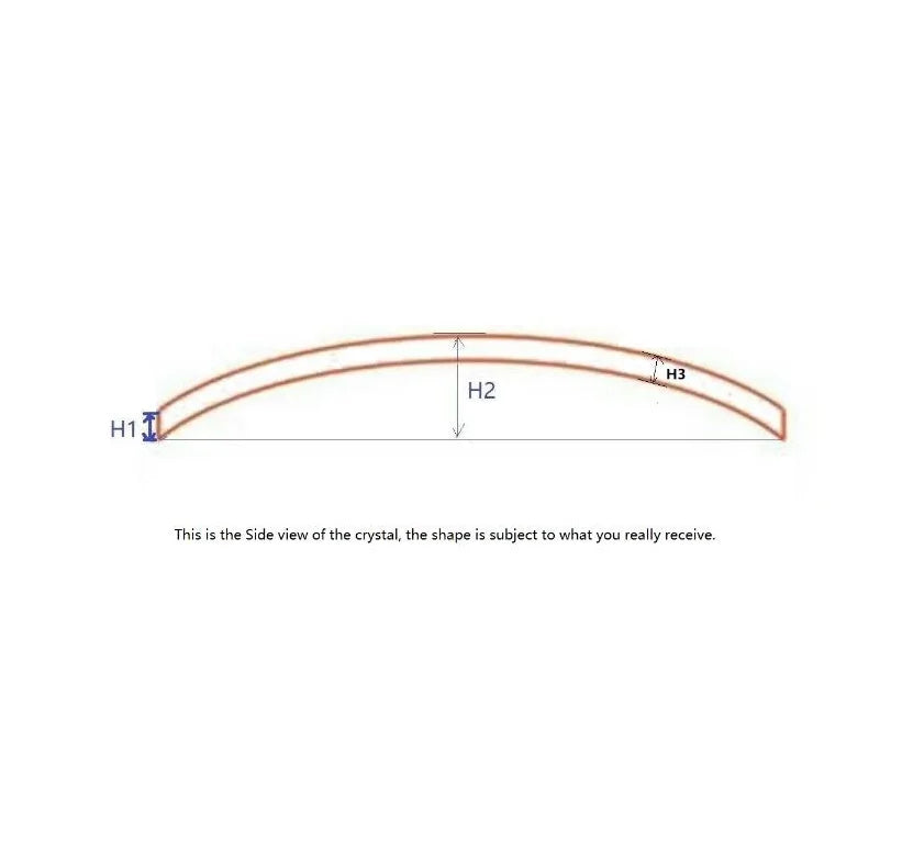 14mm Small Diameter Double Domed Watch Crystal 1.0mm Edge Thickness Transparent Color for Watch Repair W2109