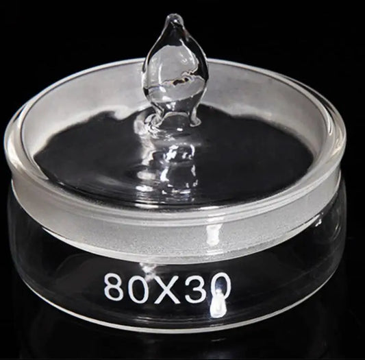 80mmx30mm Big Type Glass Alcohol Benzine Oil Cup Lid with Knob for Watch Repair W1768