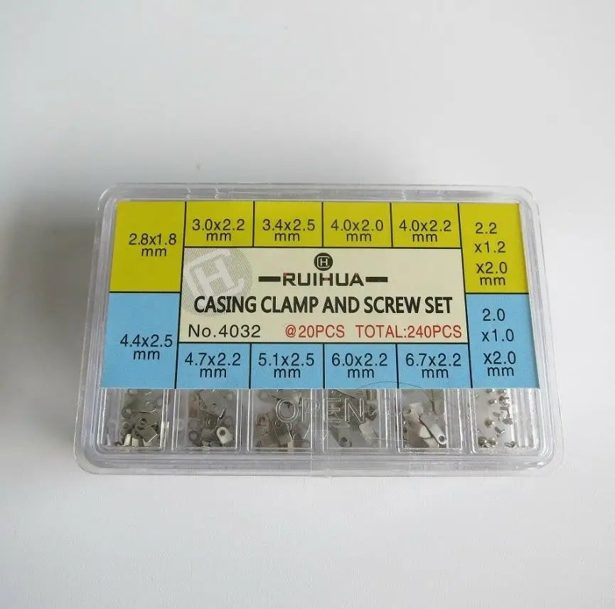 Assortment of Ｗatch Repair Parts Casing Clamp Movement Adapter Securing Screw Washer Set for 2824 2836 2846