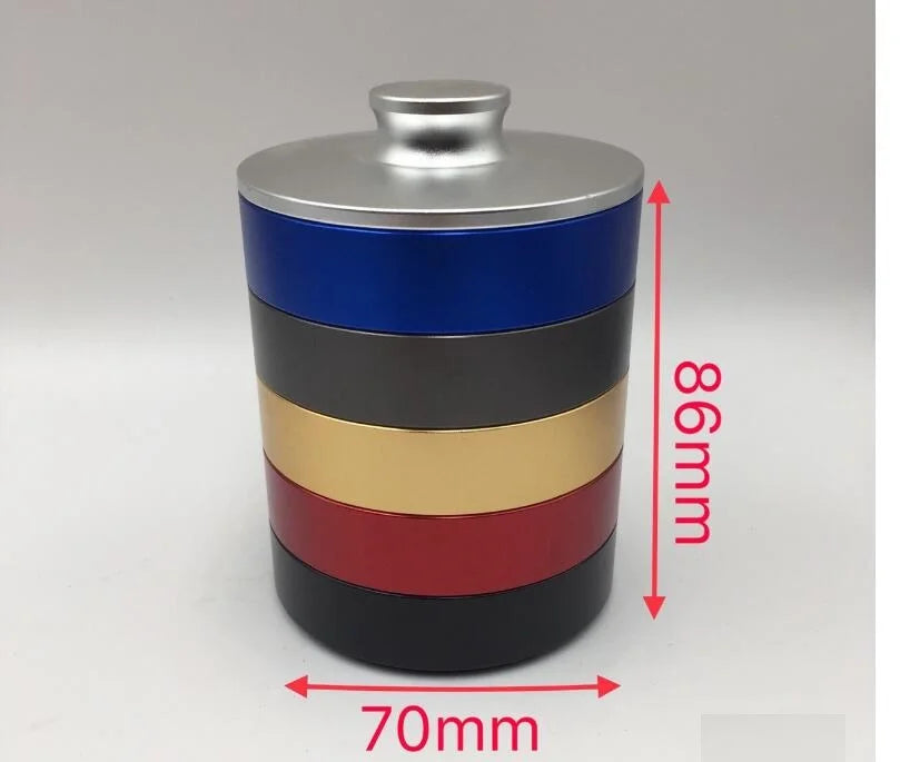 Multi Color 5 Layers Stackable Alloy Watch Oil Cup with 1 Lid  for Watchmakers W6573