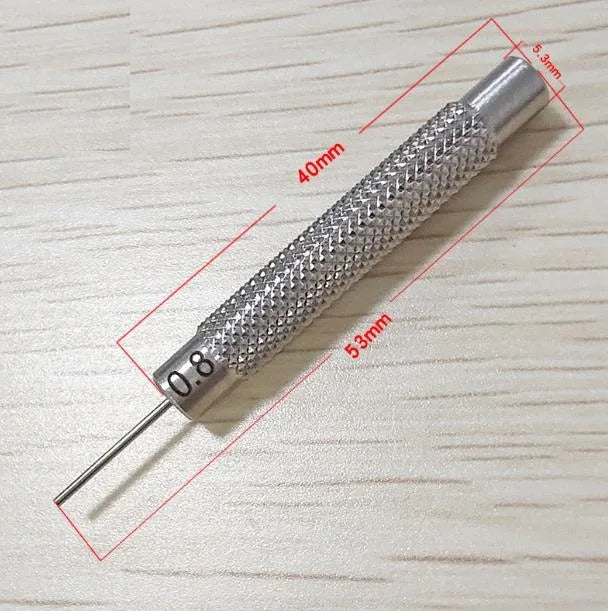 Watch Band Sizing Tool Steel Pin Punch Set of 0.7mm 0.8mm 0.9mm 1.0mm Bracelet Link Pin Remover Tool for Watch Repair W5667