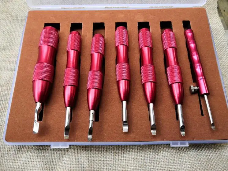Set of Assorted Watch Caseback Pry Openers Lever Tool with Metal Handle Stainless Steel Blades for Removing Back Cover W6492