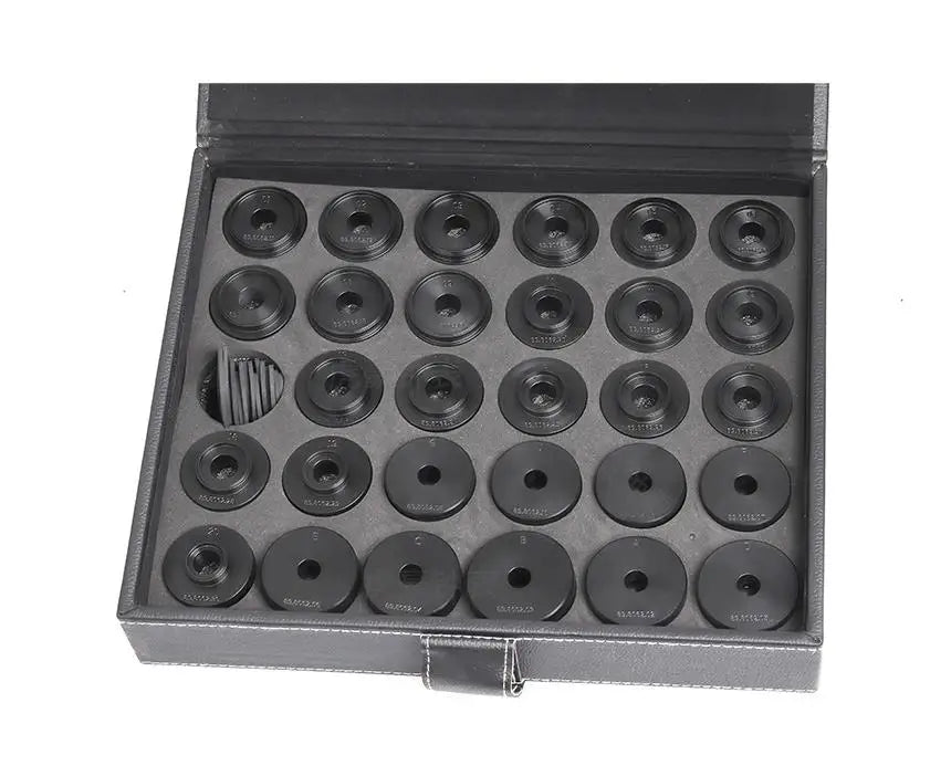 W7947 Assortment of 29pcs Watch Crystal Remover Die Front Cover Glass Opener Tool Kit for Most Watches Repair