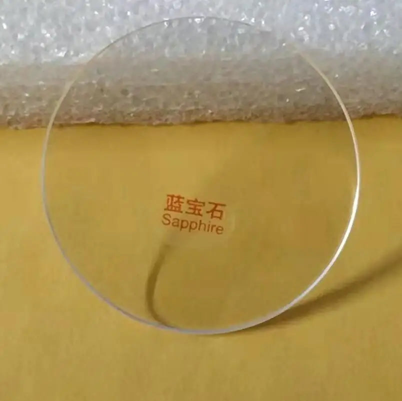 W9823 Flat Sapphire Watch Crystal 1.0mm Thickness Round Glass 30mm Diameter Transparent Color Lens