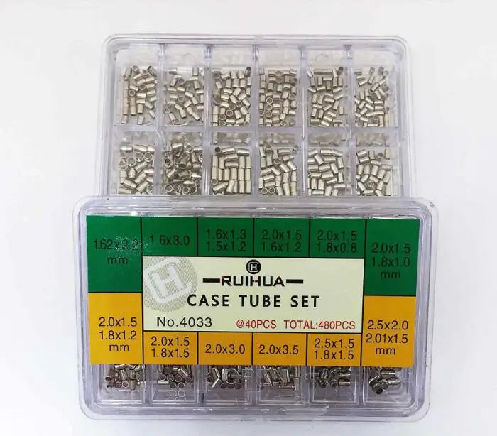 Watch Case Tube Assortment of Crown Parts 12 Sizes for Watch Repair W4033