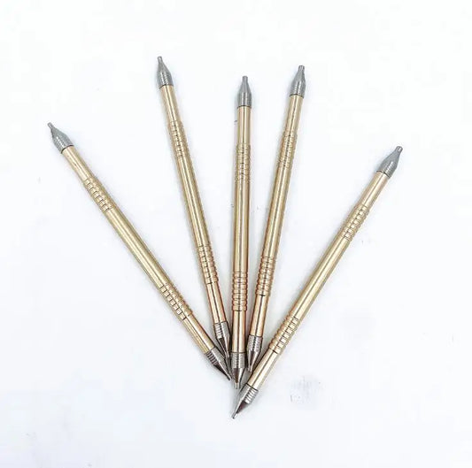 Set of 5pcs 0.6mm to 1.6mm Watch Hand Setter Pressure Tool wtih Copper Handle Steel Tip for Fitting Hand W6430