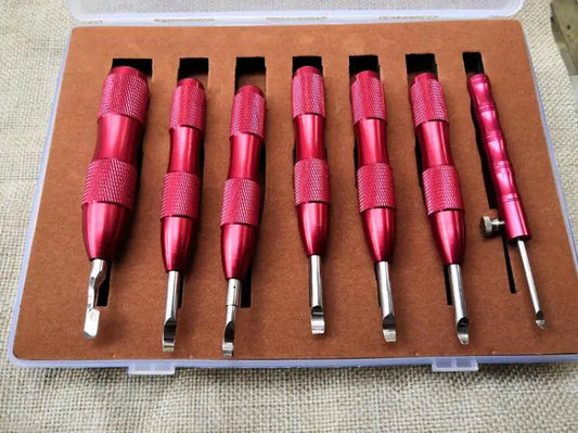 Set of Assorted Watch Caseback Pry Openers Lever Tool with Metal Handle Stainless Steel Blades for Removing Back Cover W6492