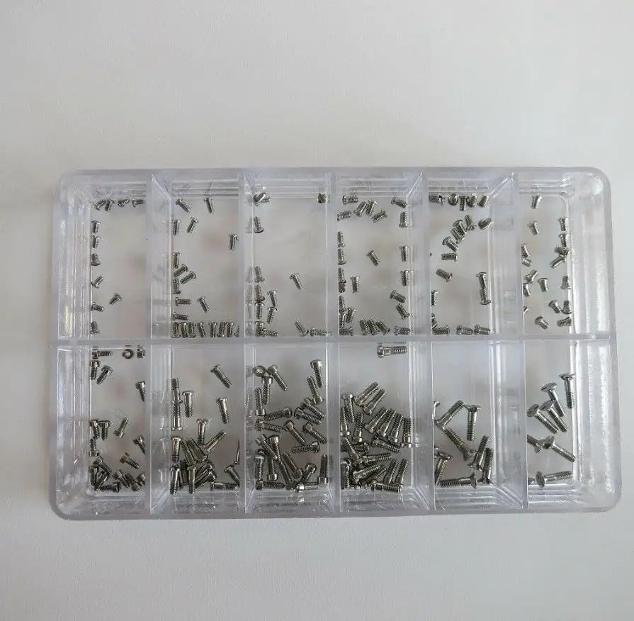 Set of H Slotted Head Stainless Steel Watch Back Case Cover Screws Assorted Sizes W4023