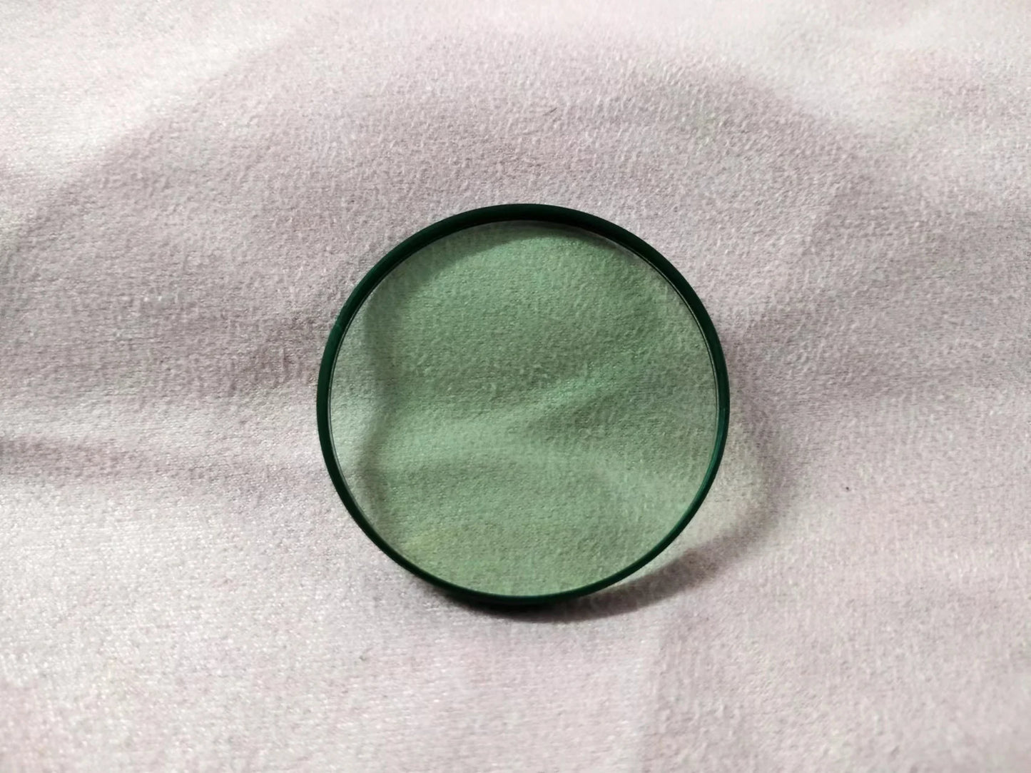 W1536 Green Color Flat Mineral Watch Crystal 32.7mm Round Glass with Waterproof Gasket for 116400
