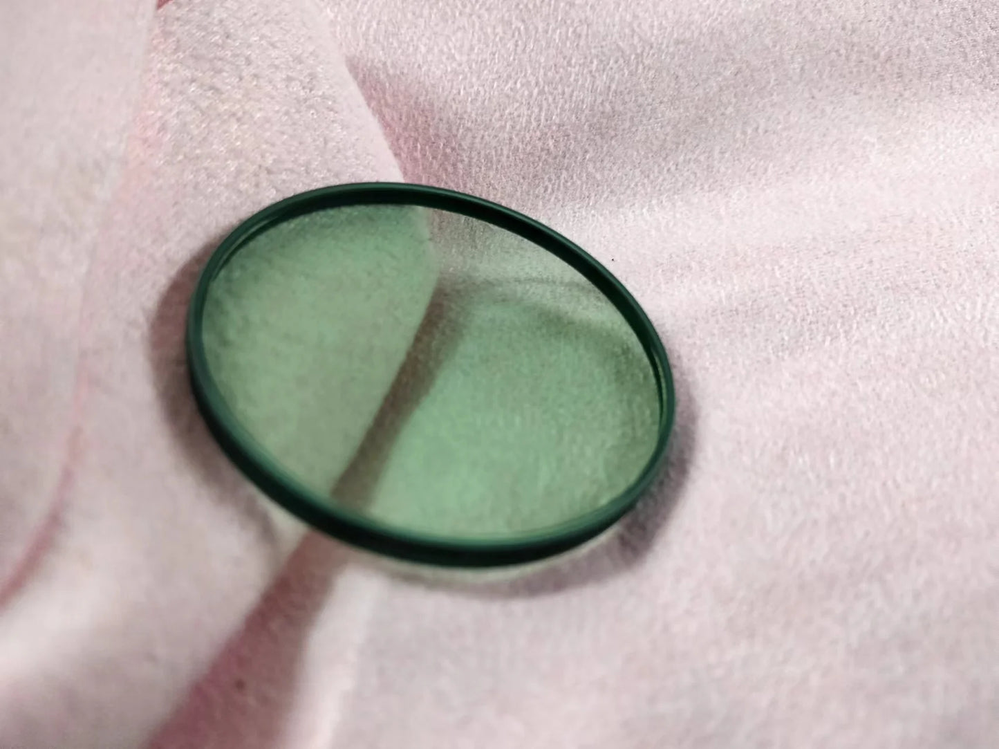 W1536 Green Color Flat Mineral Watch Crystal 32.7mm Round Glass with Waterproof Gasket for 116400