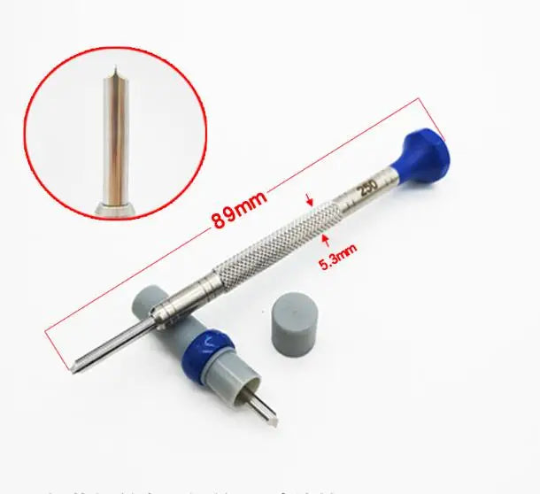 W2187 Set of 10pcs Plastic Top Knurled Handle Screwdriver Kit with Anti Slip Flat Head for Watch Movement Screws